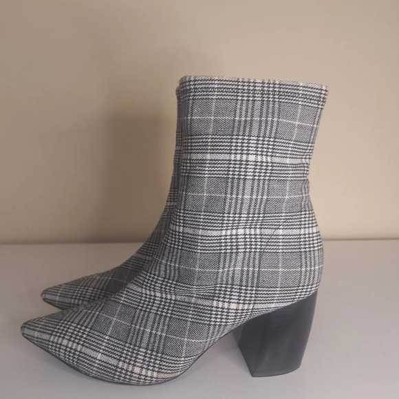 Jeffery Cambell Siren plaid side zip booties SZ 8 - Picture 4 of 11